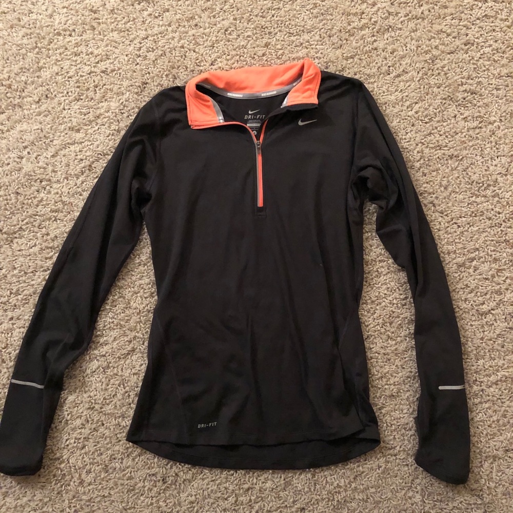 Nike Running Dark Gray Quarter Zip Size Small - Picture 2 of 5